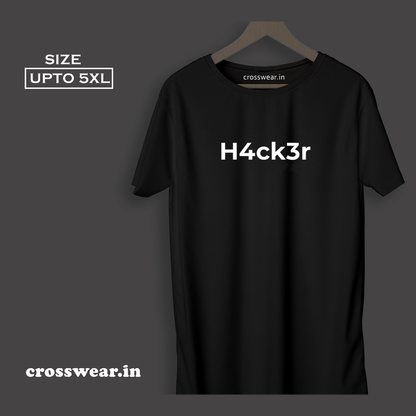 H4ck3r Oversized Black T-Shirt | Ethical Hacker & Cybersecurity Graphic Tee